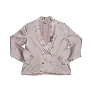 Victoria’s Secret Vintage Silk Blouse Women’s‎ Size Large Blush Pink Gold Label